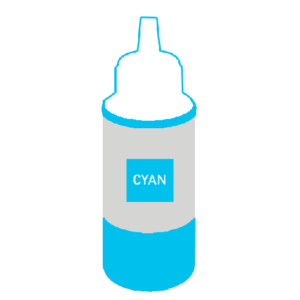 TINTA T664 CYAN (100ml) -EVERTEC-